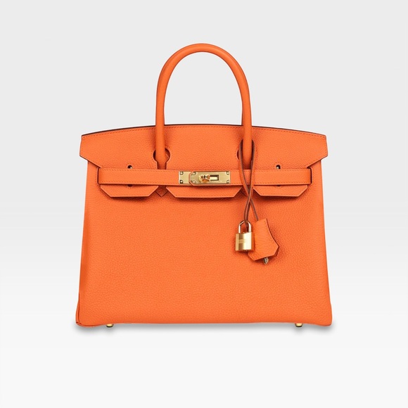 Hermes Handbags - Hermès - Birkin 30 - Orange Togo